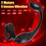 Şarjlı Testis ve Penis Halkalı Güçlü Titreşimli Çift Motorlu Perine ve Prostat Uyarıcı Vibratör - Görsel 4
