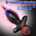 Şarjlı Tutma Aparatlı Güçlü Titreşimli Anal Plug 2 in 1 Çift Motorlu Perine Prostat Masaj Vibratör - Görsel 3