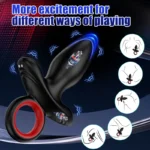 Şarjlı Tutma Aparatlı Güçlü Titreşimli Anal Plug 2 in 1 Çift Motorlu Perine Prostat Masaj Vibratör - Görsel 4