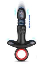 Şarjlı Tutma Aparatlı İleri Geri Hareketli Titreşimli 3 Motorlu Prostat Uyarıcı Anal Vibratör