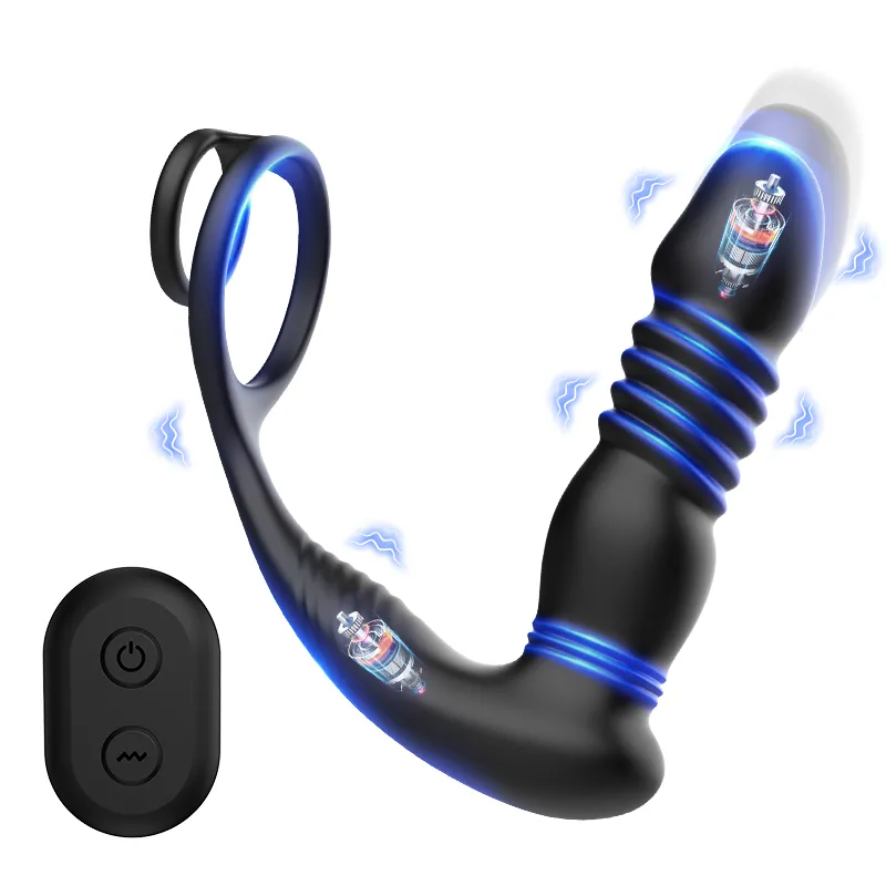 Şarjlı Uzaktan Kumandalı İleri Geri Hareketli Testis ve Penis Halkalı Perine Prostat Masaj Vibratör - 1 Şarjlı Uzaktan Kumandalı İleri Geri Hareketli Testis ve Penis Halkalı Perine Prostat Masaj Vibratör - Görsel 1