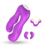 SERAPH Strapless Çift Taraflı G Spot Çatal Vibratör - Mor - Görsel 2