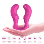 SERAPH Strapless Çift Taraflı G Spot Çatal Vibratör - Pembe - Görsel 4