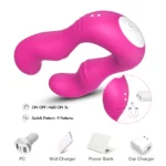 SERAPH Strapless Çift Taraflı G Spot Çatal Vibratör - Pembe - Görsel 5