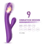PRIME TOYS Spark Isıtmalı Klitoris ve G Spot Uyarıcı 2 in 1 Rabbit Vibratör - Mor - Görsel 3