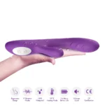 PRIME TOYS Spark Isıtmalı Klitoris ve G Spot Uyarıcı 2 in 1 Rabbit Vibratör - Mor - Görsel 4