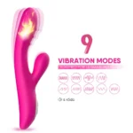 PRIME TOYS Spark Isıtmalı Klitoris ve G Spot Uyarıcı 2 in 1 Rabbit Vibratör - Pembe - Görsel 3