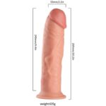 Stew - King Size Realistic Giant Dildo Kalın Büyük Boy Gerçekçi Doku Testissiz Realistik Yapay Penis 26x5.3 CM - Görsel 5