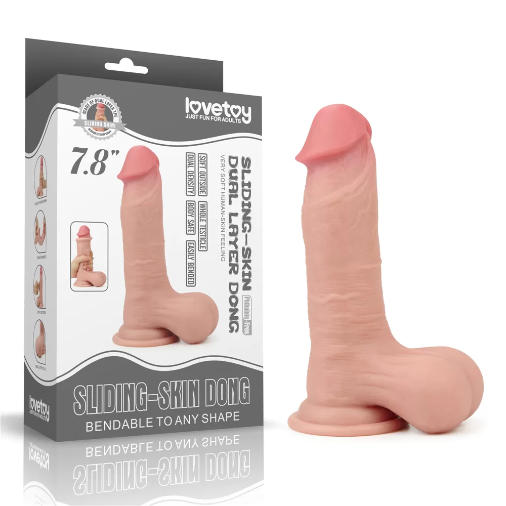Tam Testisli Hareketli Deri Ultra Yumuşak Çift Katmanlı Penis 19.5 CM - Sliding Skin Dual Layer Dong Whole Testicle - 1 Tam Testisli Hareketli Deri Ultra Yumuşak Çift Katmanlı Penis 19.5 CM - Sliding Skin Dual Layer Dong Whole Testicle - Görsel 1