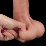 Tam Testisli Hareketli Deri Ultra Yumuşak Çift Katmanlı Penis 22 CM - Sliding Skin Dual Layer Dong Whole Testicle - Görsel 4