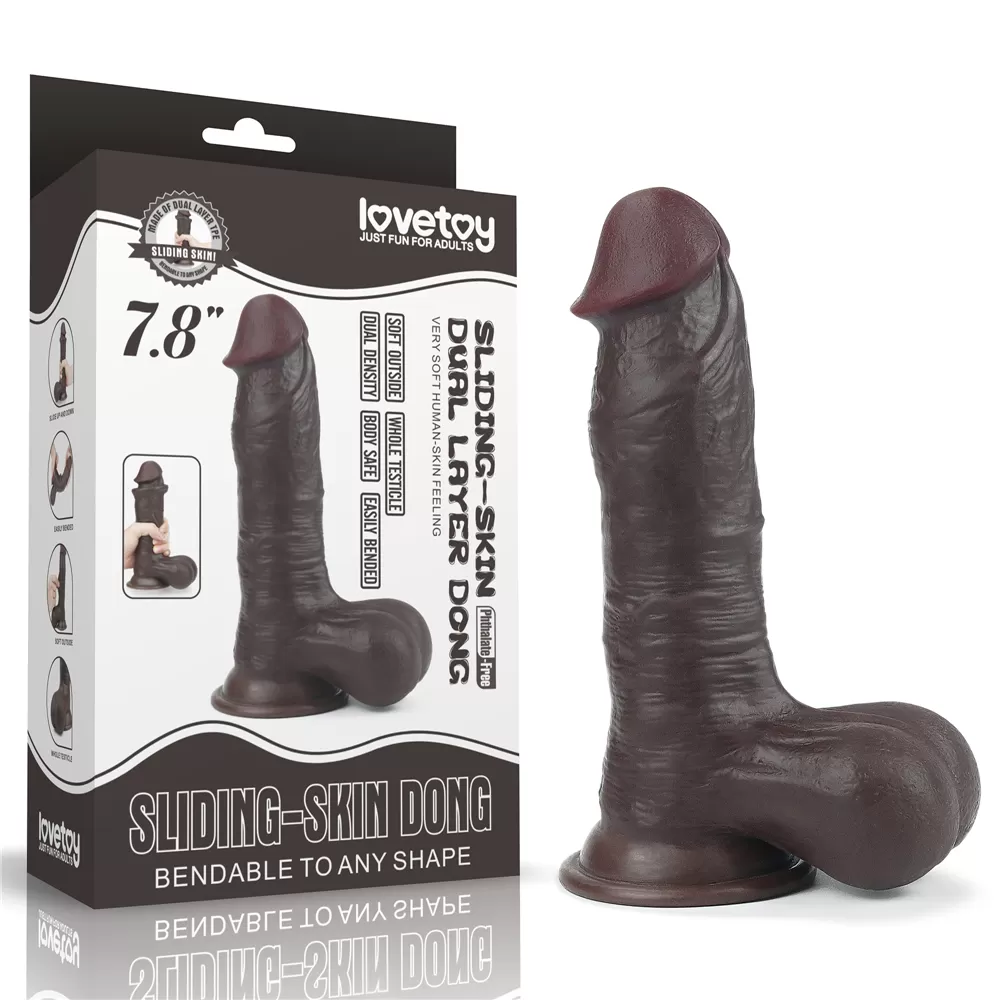 Tam Testisli Hareketli Deri Ultra Yumuşak Çift Katmanlı Zenci Penis 20 CM - Sliding Skin Dual Layer Dong Whole Testicle - 1 Tam Testisli Hareketli Deri Ultra Yumuşak Çift Katmanlı Zenci Penis 20 CM - Sliding Skin Dual Layer Dong Whole Testicle - Görsel 1