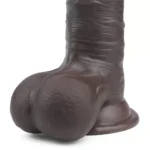 Tam Testisli Hareketli Deri Ultra Yumuşak Çift Katmanlı Zenci Penis 20 CM - Sliding Skin Dual Layer Dong Whole Testicle - Görsel 5