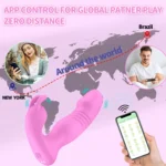 Luna APP RCT - Şarjlı Kumanda Ve Telefon Kontrollü İleri Geri Hareketli Çift Motorlu Giyilebilir Rabbit Vibratör - Görsel 2