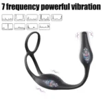 Alan RCT - Şarjlı Uzaktan Kumandalı Testis ve Penis Halkalı Güçlü Titreşimli Perine ve Prostat Uyarıcı Anal Plug Vibratör - Görsel 4