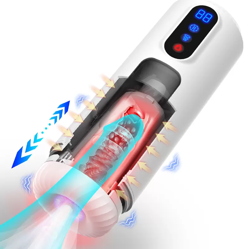 MAX Akıllı Isıtmalı İnleme Sesli İleri Geri Hareketli Emiş Titreşimli Vajina Otomatik Mastürbatör - 1 MAX Akıllı Isıtmalı İnleme Sesli İleri Geri Hareketli Emiş Titreşimli Vajina Otomatik Mastürbatör - Görsel 1
