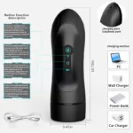 Traveler 1 Gen. Isıtmalı İnleme Sesli İleri Geri Hareket Emiş Titreşimli Vajina Otomatik Mastürbatör - Görsel 4