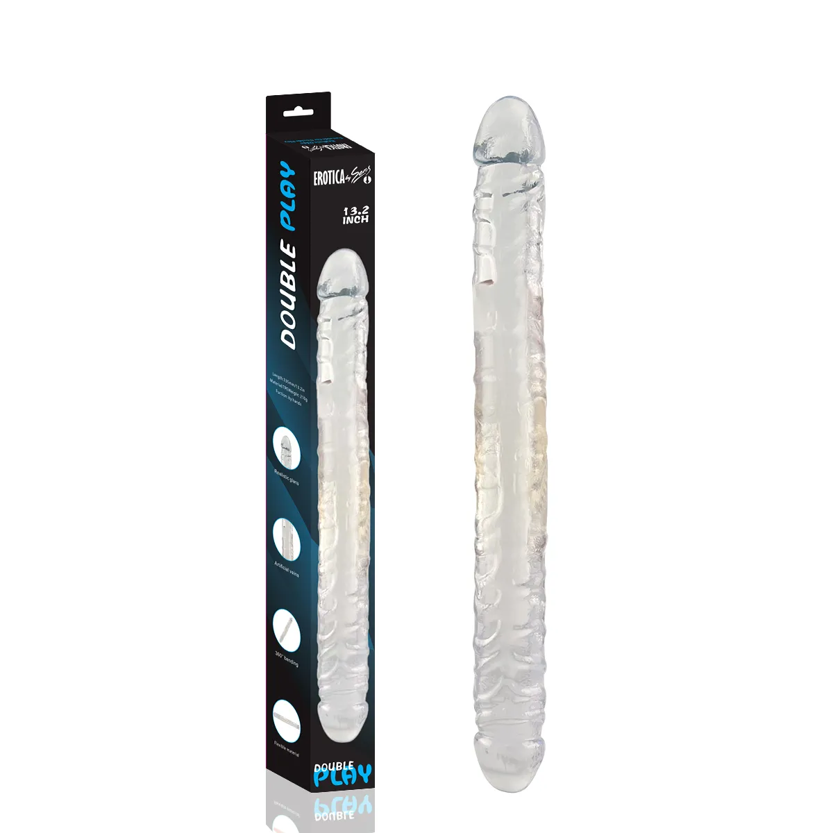 Ultra Soft Realistic Double Ended Clear Dildo Yumuşak Doku Gerçekçi Çift Taraflı Realistik Şeffaf Yapay Penis 33 CM - 1 Ultra Soft Realistic Double Ended Clear Dildo Yumuşak Doku Gerçekçi Çift Taraflı Realistik Şeffaf Yapay Penis 33 CM - Görsel 1