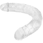 Ultra Soft Realistic Double Ended Clear Dildo Yumuşak Doku Gerçekçi Çift Taraflı Büyük Boy Realistik Şeffaf Yapay Penis 43 CM - Görsel 3