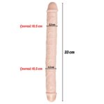 Ultra Soft Realistic Double Ended Dildo Yumuşak Doku Gerçekçi Çift Taraflı Realistik Yapay Penis 33 CM - Görsel 5