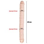 Ultra Soft Realistic Double Ended Dildo Yumuşak Doku Gerçekçi Çift Taraflı Büyük Boy Realistik Yapay Penis 43 CM - Görsel 5