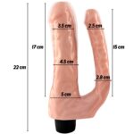 Ultra Soft Realistic Double Penetrator Dildo Vibrator Yumuşak Doku Gerçekçi Çift Taraflı Titreşimli Realistik Yapay Penis - Görsel 4