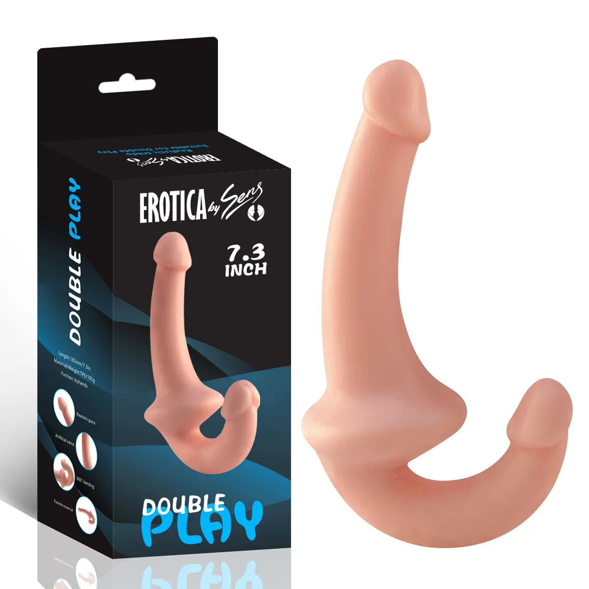 Ultra Soft Realistic Strapless Strap-on Double Dildo Yumuşak Doku Gerçekçi Çift Taraflı Realistik Yapay Penis - 1 Ultra Soft Realistic Strapless Strap-on Double Dildo Yumuşak Doku Gerçekçi Çift Taraflı Realistik Yapay Penis - Görsel 1