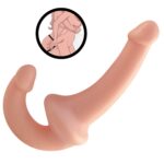 Ultra Soft Realistic Strapless Strap-on Double Dildo Yumuşak Doku Gerçekçi Çift Taraflı Realistik Yapay Penis - Görsel 2