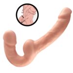Ultra Soft Realistic Strapless Strap-on Double Dildo Yumuşak Doku Gerçekçi Çift Taraflı Realistik Yapay Penis - Görsel 2