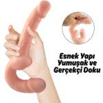 Ultra Soft Realistic Strapless Strap-on Double Dildo Yumuşak Doku Gerçekçi Çift Taraflı Realistik Yapay Penis - Görsel 3