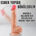 UNIQUE Realistik Dokuda Damarlı Dildo Vantuzlu Gerçekçi Yapay Penis 21 CM - Görsel 3