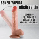 UNIQUE Realistik Dokuda Damarlı Dildo Vantuzlu Gerçekçi Yapay Penis 20 CM - Görsel 4