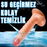 UNIQUE Realistik Dokuda Damarlı Dildo Vantuzlu Gerçekçi Yapay Penis 19 CM - Görsel 6