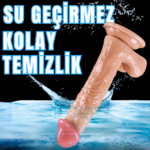 UNIQUE Realistik Dokuda Damarlı Dildo Vantuzlu Gerçekçi Yapay Penis 18 CM - Görsel 7
