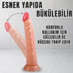 UNIQUE Realistik Dokuda Dildo Vantuzlu Gerçekçi Yapay Penis 21 CM - Görsel 3
