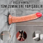 UNIQUE Realistik Dokuda Dildo Vantuzlu Gerçekçi Yapay Penis 21 CM - Görsel 4