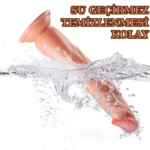 UNIQUE Realistik Dokuda Dildo Vantuzlu Damarlı Gerçekçi Yapay Penis 23 CM - Görsel 5