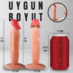 UNIQUE Realistik Dokuda Dildo Vantuzlu Gerçekçi Yapay Penis 17 CM - Görsel 8