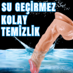 UNIQUE Realistik Dokuda Eğik ve Damarlı Dildo Vantuzlu Gerçekçi Yapay Penis 18 CM - Görsel 7
