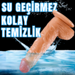 UNIQUE Realistik Dokuda Kalın Damarlı Dildo Vantuzlu Gerçekçi Yapay Penis 20 CM - Görsel 7
