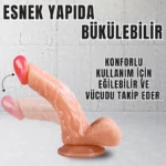 UNIQUE Realistik Dokuda Kavisli Dildo Vantuzlu Gerçekçi Yapay Penis 15 CM - Görsel 4