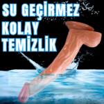 UNIQUE Realistik Dokuda Kavisli Dildo Vantuzlu Gerçekçi Yapay Penis 25 CM - Görsel 7