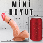 UNIQUE Realistik Dokuda Kavisli Dildo Vantuzlu Gerçekçi Yapay Penis 15 CM - Görsel 8