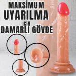 UNIQUE Realistik Dokuda Mini Dildo Vantuzlu Gerçekçi Yapay Penis 14 CM - Görsel 3