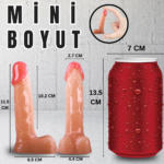 UNIQUE Realistik Dokuda Mini Dildo Gerçekçi Yapay Penis 12 CM - Görsel 7