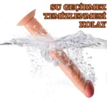 UNIQUE XL Realistik Dokuda Damarlı Dildo Testissiz İnce Büyük Boy Gerçekçi Yapay Penis 35 CM - Görsel 5