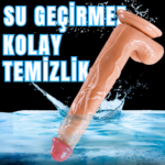 UNIQUE XL Realistik Dokuda Damarlı Dildo Vantuzlu Büyük Boy Gerçekçi Yapay Penis 27 CM - Görsel 7