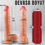 UNIQUE XL Realistik Dokuda Damarlı Kalın Dildo Vantuzlu Büyük Boy Gerçekçi Yapay Penis 30 CM - Görsel 8
