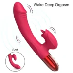 V2 Şarjlı Akıllı Isıtmalı Güçlü Titreşimli G-Spot Klitoris Uyarıcı Yapay Penis 2 in 1 Dil Vibratör - Görsel 4