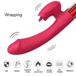 V2 Şarjlı Akıllı Isıtmalı Güçlü Titreşimli G-Spot Klitoris Uyarıcı Yapay Penis 2 in 1 Dil Vibratör - Görsel 5
