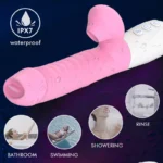 V30 - Şarjlı Akıllı Isıtmalı İleri Geri ve Dil Hareketli G-Spot ve Klitoris Emiş Uyarıcı 2 in 1 Rabbit Vibratör - Görsel 3